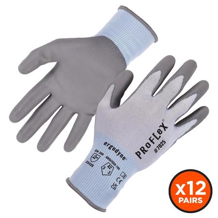 PROFLEX BY ERGODYNE ANSI A2 PU Coated CR Gloves 12-Pair, Blue, Size S 7025-12PR